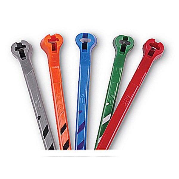 Gizmo Cable Tie, 8 in L, 2 in Max Bundle Dia., Orange, Nylon 6/6, 50 lb Strength GI3118101 - main